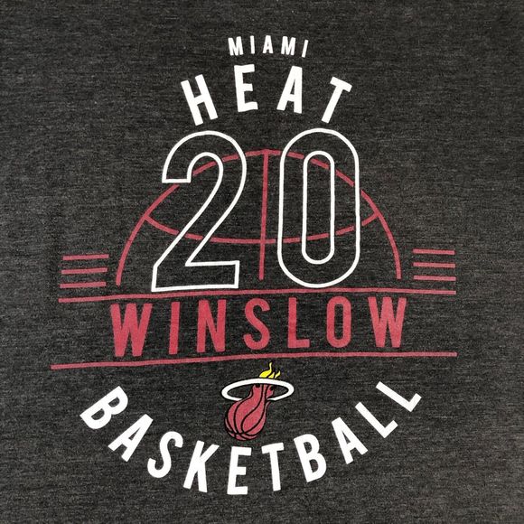 Nba Shirt Mens Medium Dark Gray 20 Winslow Basketball Crew Neck Sportswear‎ Tee - Picture 2 of 6
